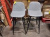 4 X BRAND NEW ENJOY THE GOOD LIFE BAR STOOLS IN LEATHER LOOK GREY IN TWO BOXES