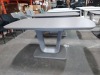 1 X EXTENDABLE LAZZARO DINING TABLE 160/200 CM IN GRAPHITE GREY - NOTE CUSTOMER RETURNS