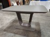 1 X EXTENDABLE LAZZARO DINING TABLE - 120/160 CM - IN GRAPHITE GREY - NOTE CUSTOMER RETURNS (SPOT IN MIDDLE OF TABLE )