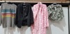 19 X BRAND NEW LOT CONTAINING 7 FLORAL SHIRTS IN WHITE/GREEN SIZES ONE SMALL, 6 XSMALL, 12 MIXED PIECES WOMENS CLOTHING, THIS INCLUDES BEYOU JUMPER IN GREY SIZE 12/14, 1 BEYOU SEQUIN IN SIZE 8, BEYOU BLAZER IN BLACK SIZE 8, STUDIO SLEEPWEAR ROBE IN PINK/W