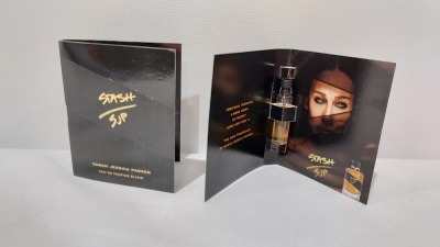 900 X PIECE BRAND NEW SARAH JESSICA PARKER EAU DE PARFUM ELIXIR - PERFUME SAMPLE IN ONE LARGE BOX