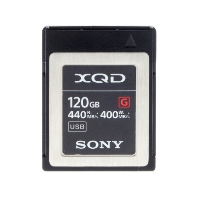 3 X SONY 120GB XQD 400MB/S G SERIES MEMORY CARDS - IN A STORAGE BOX