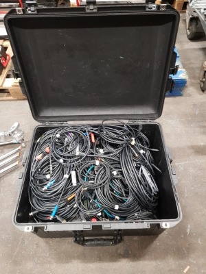 LARGE QUANTITY OF SDI & HDMI CABLES IN A PELI AIR 1637 CASE