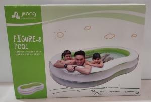 6 X BRAND NEW JLONG FIGURE 8 FAMILY POOLS - SIZE 240CM X 140 CM X 47 CM IN THREE BOXES - RRP 39.99 EACH