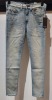 5 X BRAND NEW TRUE RELIGION TONY SKINNY VINTAGE BLUE DENIM JEANS SIZE 34W - RRP£129 EACH