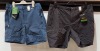 8 X BRAND NEW MENS REGATTA SHORTS IN BLACK/ BLUE AND GREY ALL IN MIXED SIZES - RRP £45 EACH IN ONE TRAY - TRAY NOT INCLUDED