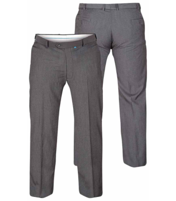 6 X BRAND NEW D555 GREY MENS TROUSERS SIZES INCLUDE 4 IN 42R - 1 IN 44R - 1 IN 50S - IN ONE TRAY - TRAY NOT INCLUDED