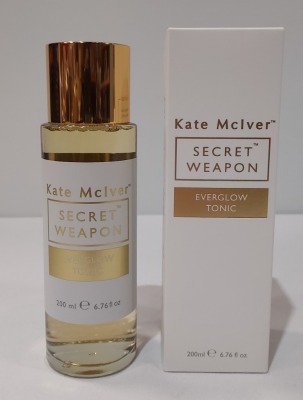 16 X BRAND NEW KATE MCIVER SECRET WEAPON 200ML EVERGLOW TONICS (BATCH 2082A MANUF DATE 050422) - £39.99 RRP - TOTAL £639.84 - PICK LOOSE