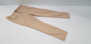 32 X BRAND NEW WOMENS CHINO TROUSERS IN BEIGE IN SIZE 30R IN ONE BOX