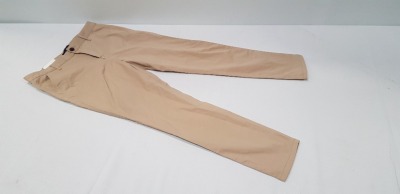 32 X BRAND NEW WOMENS CHINO TROUSERS IN BEIGE IN SIZE 32R IN ONE BOX