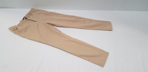 32 X BRAND NEW WOMENS CHINO TROUSERS IN BEIGE IN SIZE 32R IN ONE BOX