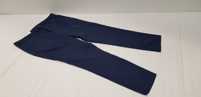 32 X BRAND NEW WOMENS CHINO TROUSERS IN NAVY IN SIZE 28R IN ONE BOX