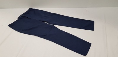 32 X BRAND NEW WOMENS CHINO TROUSERS IN NAVY IN SIZE 28R IN ONE BOX