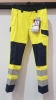 72 X PIECE BRAND NEW ANTI - STATIC MODA FLAME RESISTANT HI-VIS TROUSERS IN YELLOW/NAVY ALL IN SIZE MEDIUM IN 3 BOXES