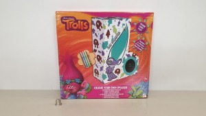 48 X BRAND NEW TROLLS 'GUY DIAMOND' COLOUR YOUR OWN VELVET SPEAKER - IN 2BOXES