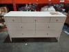 1 X DILETTA DRESSING CHEST- 7 DRAWER - TOP DRAWERS RIBBED - IN STONE COLOUR ( 165 X 50 X 92 CM ) (PLEASE NOTE THIS IS CUSTOMER RETURN - NO VISIBLE DAMAGE )