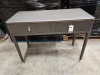 1 X DILLETTA RIBBED 2 DOOR DRESSING TABLE IN CHARCOAL GREY WITH GOLD ACCENTS ON SRAWER ( 100 X 45 X 76 CM ) (PLEASE NOTE THIS IS CUSTOMER RETURN - NO VISIBLE DAMAGE )