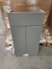 11 X BRAND NEW SIENNA FLOOR STANDING - ALL IN DOVE GREY MATT ( H 85.5 CM X D 25.5 CM X W 46 CM ) - ON 1 PLT