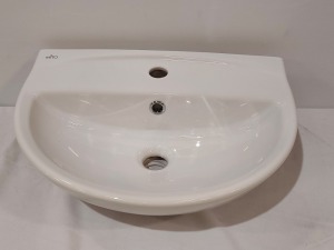 22 X BRAND NEW BOXED MITO RED 500 WHITE WASH BASINS ( W 50 X D 38.5 X H 15 CM ) - ON 1 FULL PLT