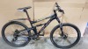 1 X CARRERA MOUNTAIN BIKE WITH REAR SUSPENSION - 18 GEARS - WITH BOARDMAN HANDLE BARS - FRONT AND REAR DISCBRAKES - SIZE 49CM