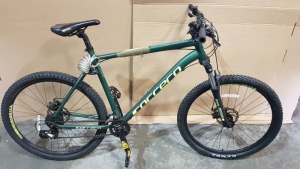 1 X CARRERA MOUNTAIN BIKE WITH FRONT SHOCK ABSORBER - 8 GEARS - SHIMANO BRAKES - SIZE 58CM - FRONT AND REAR DISCBRAKES