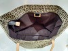 1 X LIGHT BROWN COLOURED FABRIC TOTE BAG ( FENDI BRANDED - NUMBER ON TAB ( 2201-8BH025/028 ) - 2