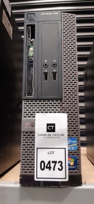 DELL OPTIPLEX 390 SFF PC WITH INTEL I3-2120 CPU, 4GB RAM, 240GB SSD, (DATA WIPED & WIN 11 INSTALLED) - WITH POWER LEAD