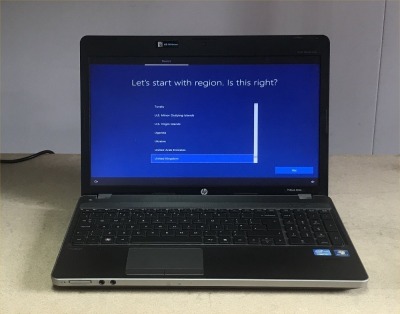 HP PROBOOK 4530S LAPTOP WITH INTEL I3-2350M CPU, 8GB RAM, 320GB HDD, (DATA WIPED & WIN 10 INSTALLED(, GOOD BATTERY - NO CHARGER