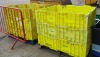 11 X STANDARD PALLET COLLARS - 1200 X 1000 X 300MM IN YELLOW