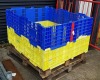 11 X STANDARD PALLET COLLARS - 1200 X 1000 X 300MM IN YELLOW - 2