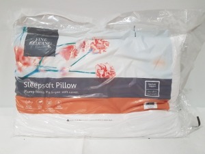 15 X BRAND NEW THE FINE BEDDING COMPANY SLEEPSOFT PILLOWS (MEDIUM SUPPORT) 74X48CM -