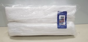 66 X BRAND NEW MUSBURY LUXURY SUPERSOFT WHITE TOWELS IN SIZE 50X90CM