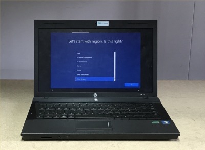 HP 625 LAPTOP WITH AMD ATHLON II P360 CPU, 2GB RAM, 120GB SSD, (DATA WIPED & WIN 10 INSTALLED), GOOD BATTERY - NO CHARGER