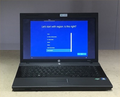 HP 625 LAPTOP WITH AMD ATHLON II P360 CPU, 2GB RAM, 120GB SSD, (DATA WIPED & WIN 10 INSTALLED), GOOD BATTERY - NO CHARGER