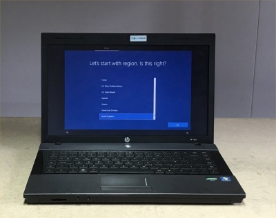 HP 625 LAPTOP WITH AMD ATHLON II P360 CPU, 2GB RAM, 120GB SSD, (DATA WIPED & WIN 10 INSTALLED), GOOD BATTERY - NO CHARGER