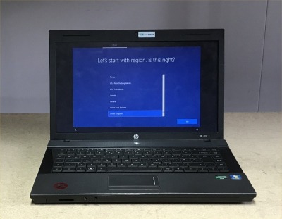 HP 625 LAPTOP WITH AMD ATHLON II P360 CPU, 2GB RAM, 120GB SSD, (DATA WIPED & WIN 10 INSTALLED), GOOD BATTERY - NO CHARGER