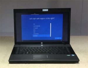 HP 625 LAPTOP WITH AMD ATHLON II P360 CPU, 2GB RAM, 120GB SSD, (DATA WIPED & WIN 10 INSTALLED), GOOD BATTERY - NO CHARGER