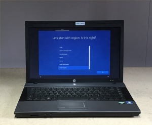 HP 625 LAPTOP WITH AMD ATHLON II P360 CPU, 2GB RAM, 120GB SSD, (DATA WIPED & WIN 10 INSTALLED), GOOD BATTERY - NO CHARGER