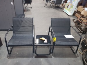 1 X BRAND NEW STUDIO HAVANA SLING BISTRO SET INCLUDING TWO CHAIRS AND ONE TABLE