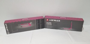 12 X AIRWALK FOLDING SCOOTERS ALL IN PINK