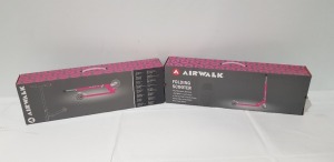 12 X AIRWALK FOLDING SCOOTERS ALL IN PINK