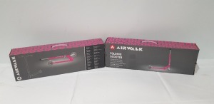 12 X AIRWALK FOLDING SCOOTERS ALL IN PINK