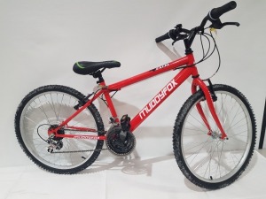 1 X BRAND NEW MUDDYFOX EXCEL KIDS BIKE IN RED WITH 21 SUNRUN GEARS - FRAME SIZE 40CM