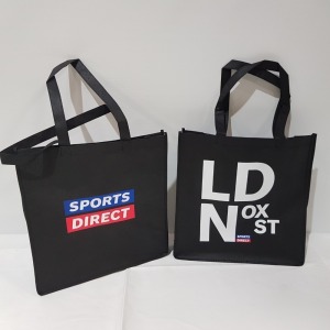 1000 X BRAND NEW SPORTS DIRECT TOTE BAGS IN 10 BOXES 36X36X12CM