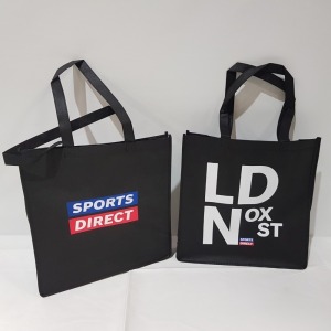 1000 X BRAND NEW SPORTS DIRECT TOTE BAGS IN 10 BOXES 36X36X12CM