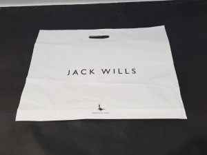 2000 X BRAND NEW LARGE JACK WILLS PLASTIC BAGS IN FOUR BOXES - SIZE 55 X 46CM