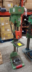 BOXFORD UNION PD-4 PILLAR DRILL S/N 6249, 3 PHASE WITH ASSOCIATED TOOLING