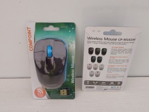 300 X BRAND NEW COMPOINT WIRELESS MOUSE - 2.4GHZ - SUPPLIED WITH PLUG N PLAY WIRELESS USB MOUSE TRANSCEIVER ALL IN BLACK IN THREE LARGE BOXES