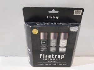 45 X BRAND NEW SET OF THREE FIRETRAP SHOE CARE KIT / SUITABLE FOR ALL TYPES OF FOOTWEAR IN ONE LARGE BAG