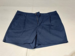 41 X BRAND NEW WOMENS NAVY CHINO SHORTS IN SIZE 28R IN ONE BOX